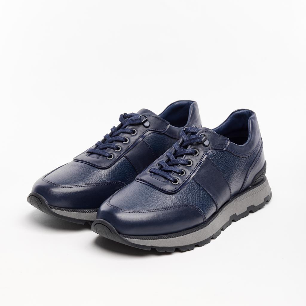 Bağcıklı Hakiki Deri Erkek Sneaker