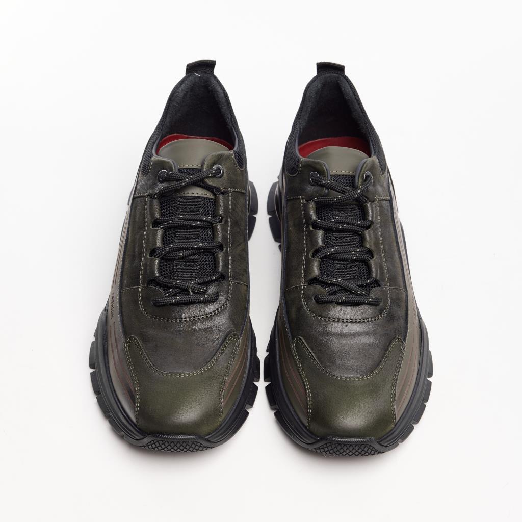 Hakiki Deri Bağcıklı Erkek Sneaker