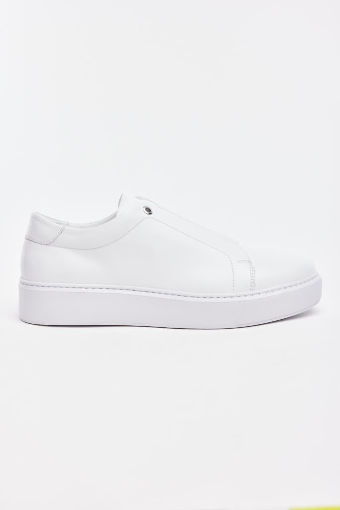 Hakiki Deri Lastikli Erkek Sneaker