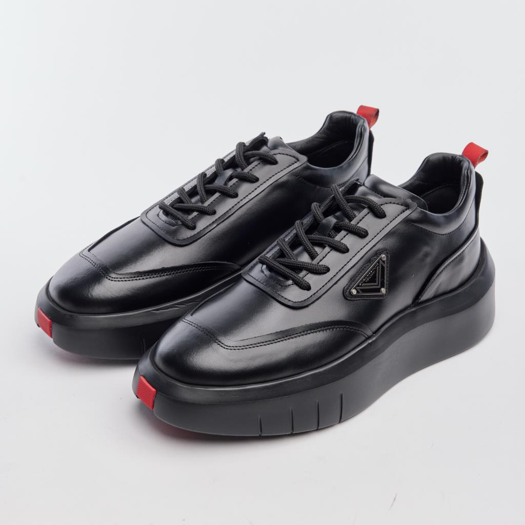 Yüksek Taban Hakiki Deri Erkek Sneaker