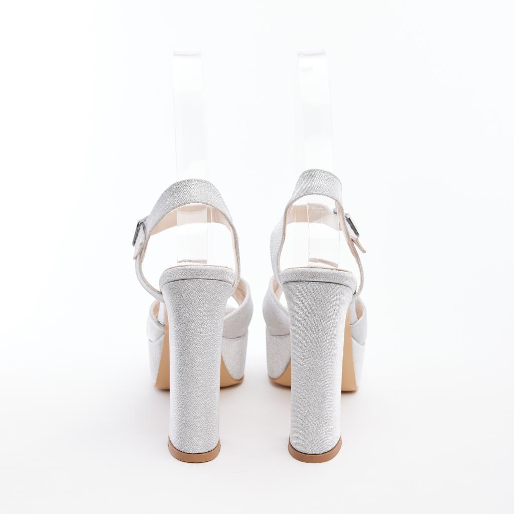 Bilekten Bantlı Platformlu Kadın Topuklu Ayakkabı