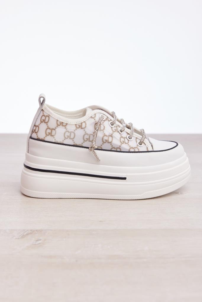 Women's Lace-Up Stone Sneakers