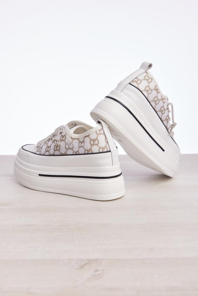 Women's Lace-Up Stone Sneakers
