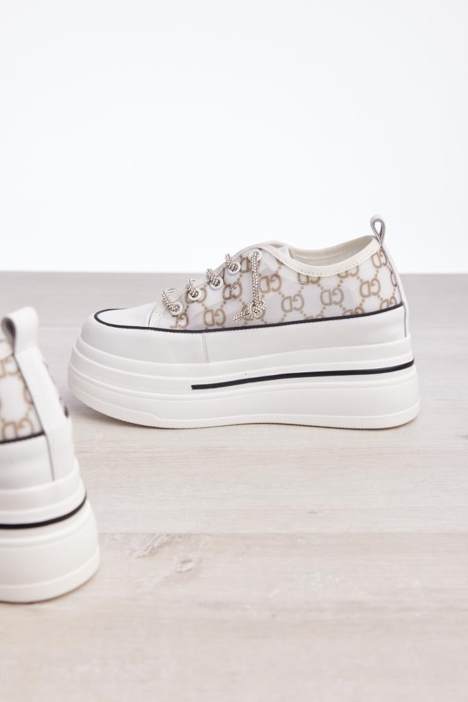 Women's Lace-Up Stone Sneakers