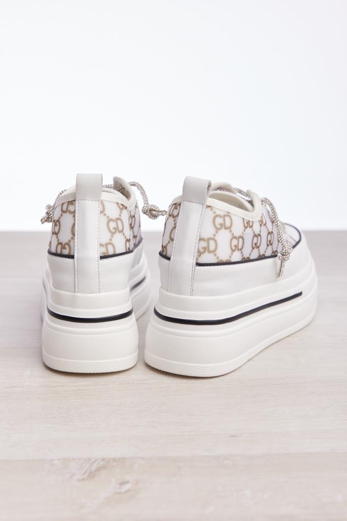 Women's Lace-Up Stone Sneakers