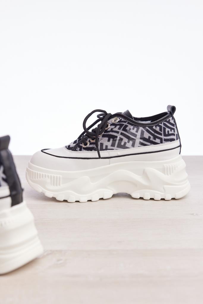Bağcıklı Yüksek Taban Kadın Sneaker