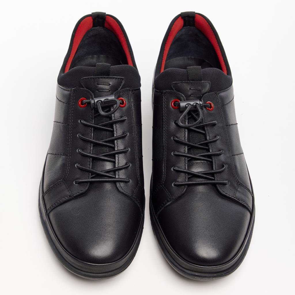 Hakiki Deri Lastik Bağcıklı Erkek Sneaker