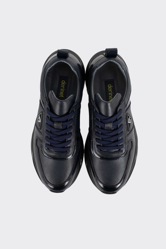 Bağcıklı Hakiki Deri Erkek Sneaker