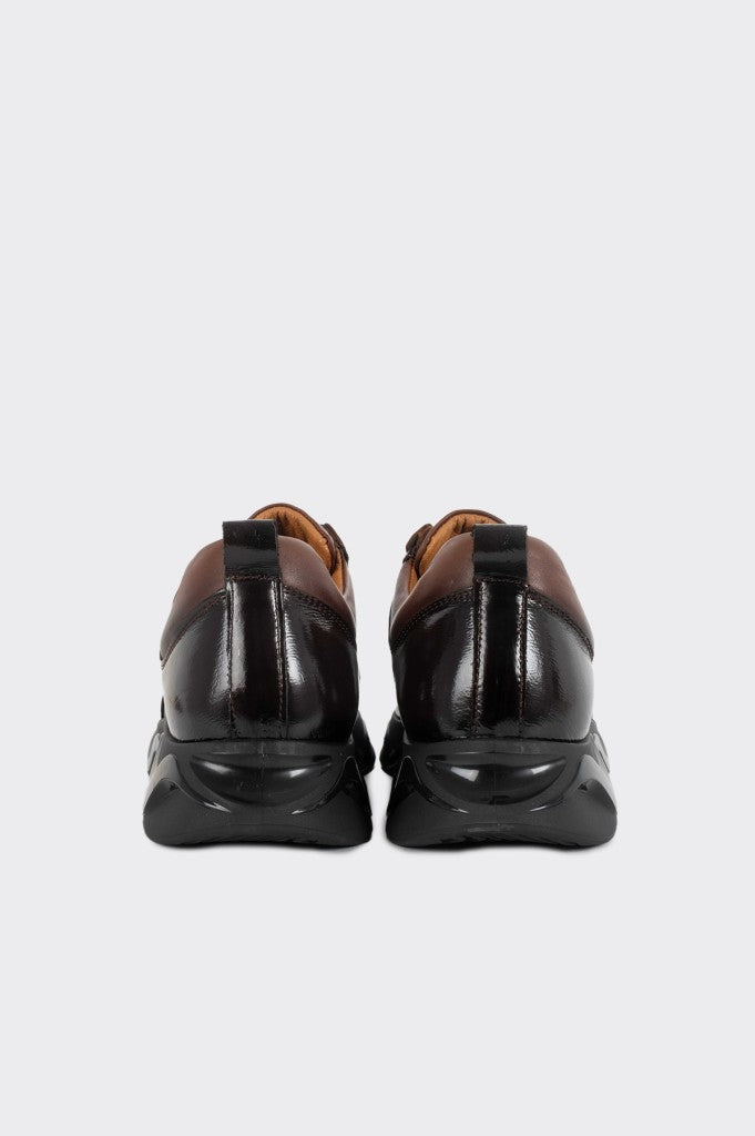 Bağcıklı Hakiki Deri Erkek Sneaker