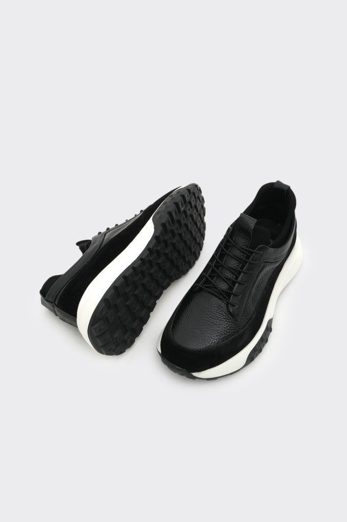 Yüksek Taban Hakiki Deri Erkek Sneaker