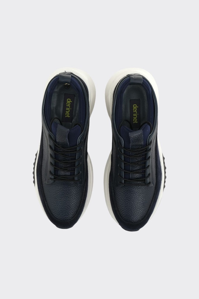 Yüksek Taban Hakiki Deri Erkek Sneaker