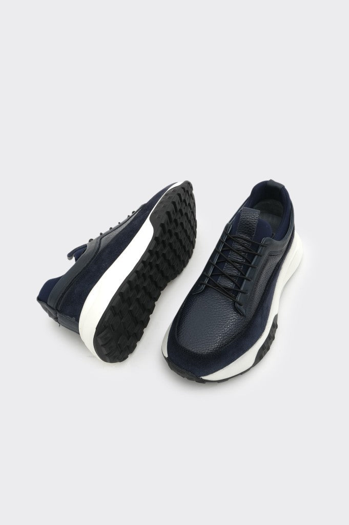 Yüksek Taban Hakiki Deri Erkek Sneaker