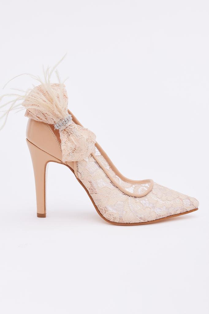 Dantel Fiyonklu Kadın Stiletto