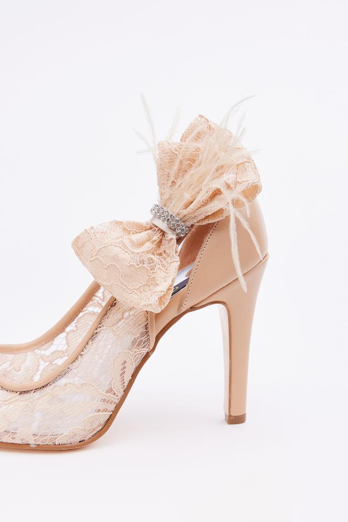 Dantel Fiyonklu Kadın Stiletto