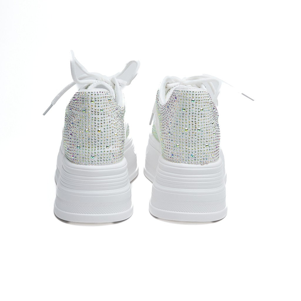 Yüksek Taban Taşlı Kadın Sneaker