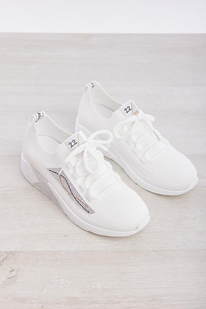 Bağcık Aksesuarlı Taşlı Kadın Sneaker