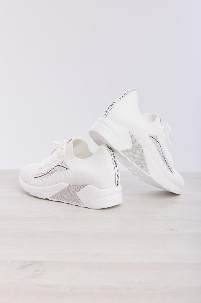 Bağcık Aksesuarlı Taşlı Kadın Sneaker