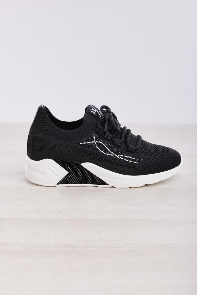 Bağcık Aksesuarlı Taşlı Kadın Sneaker