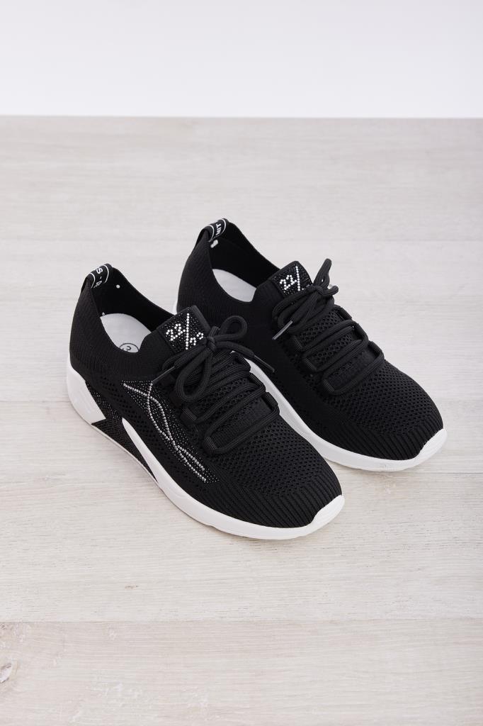 Bağcık Aksesuarlı Taşlı Kadın Sneaker
