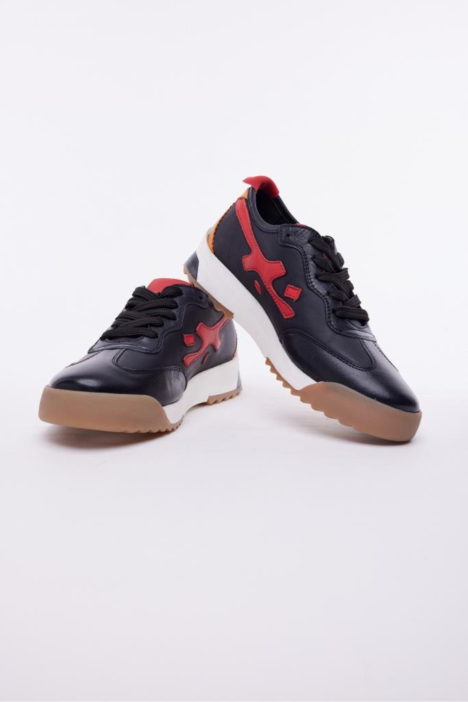 Desenli Hakiki Deri Erkek Sneaker