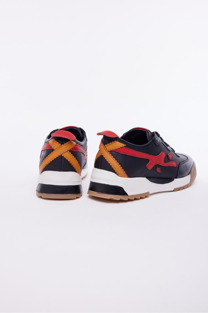 Desenli Hakiki Deri Erkek Sneaker