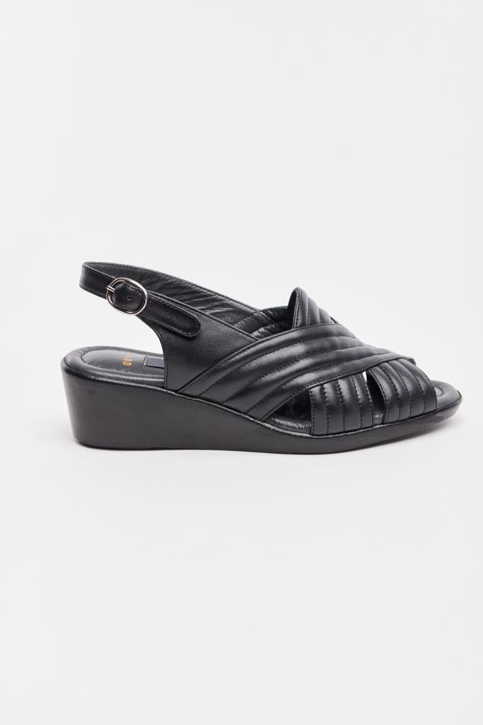 Genuine Leather Wedge Sole Women's Sandals