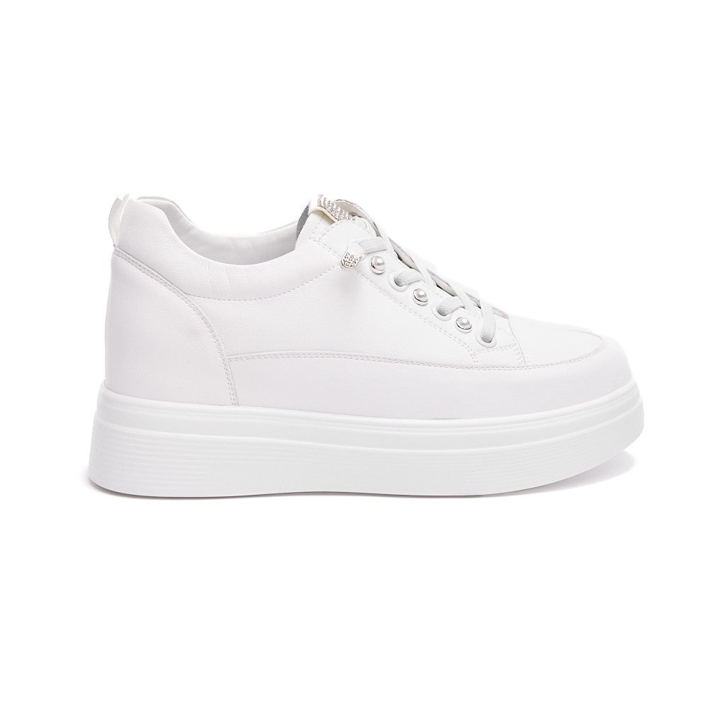 Yüksek Taban Bağcıklı Kadın Sneaker