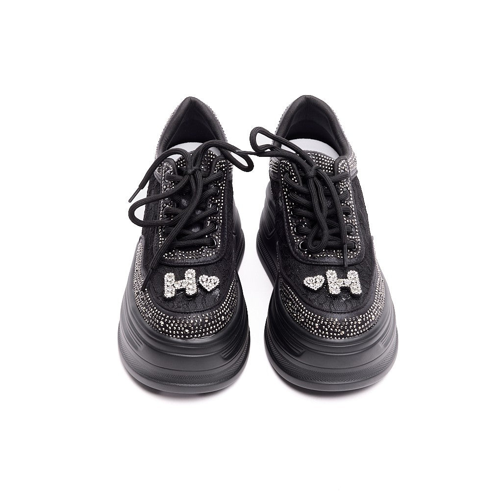 Yüksek Taban Taşlı Kadın Sneaker