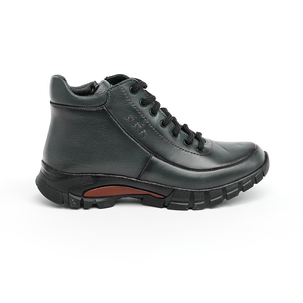 Genuine Leather Zippered Women's Boots