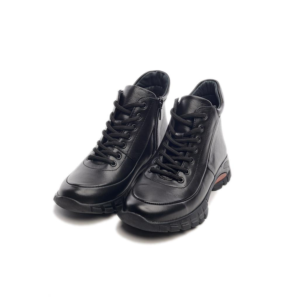 Genuine Leather Zippered Women's Boots