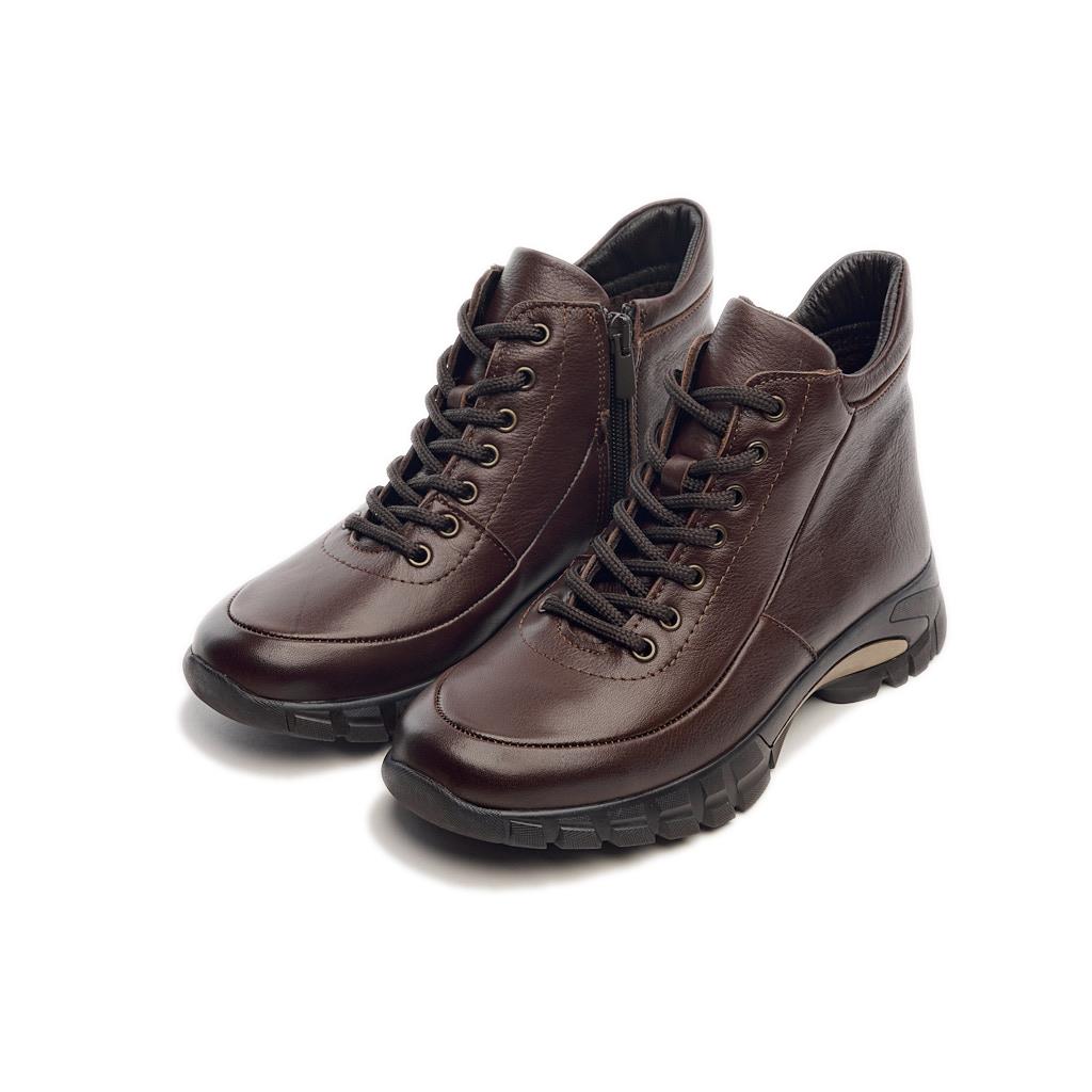 Genuine Leather Zippered Women's Boots