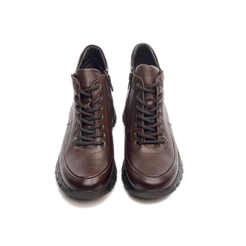 Genuine Leather Zippered Women's Boots