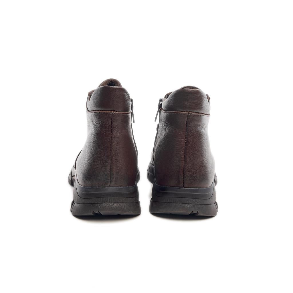 Genuine Leather Zippered Women's Boots