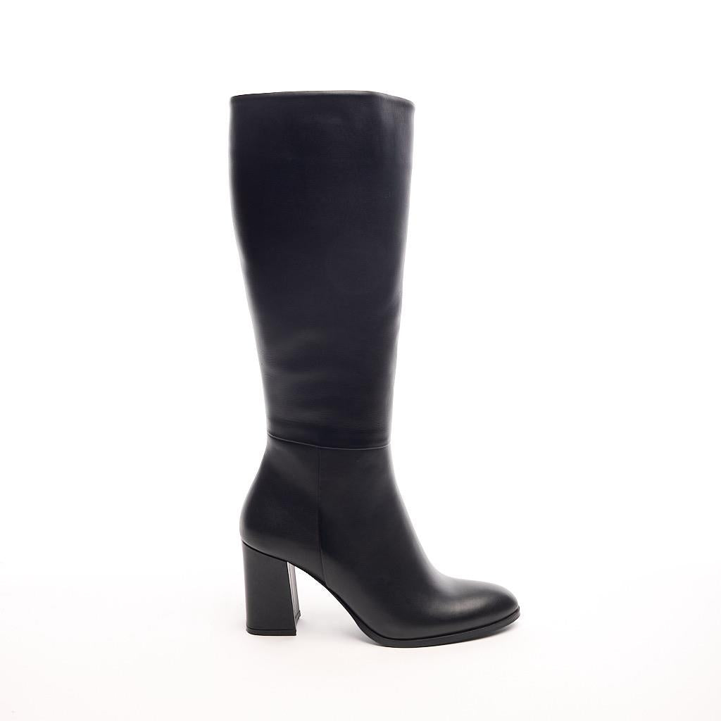 Classic Genuine Leather High Heel Women's Boots 