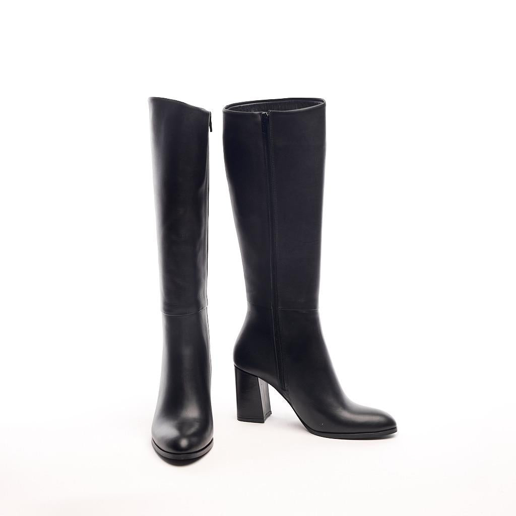 Classic Genuine Leather High Heel Women's Boots 