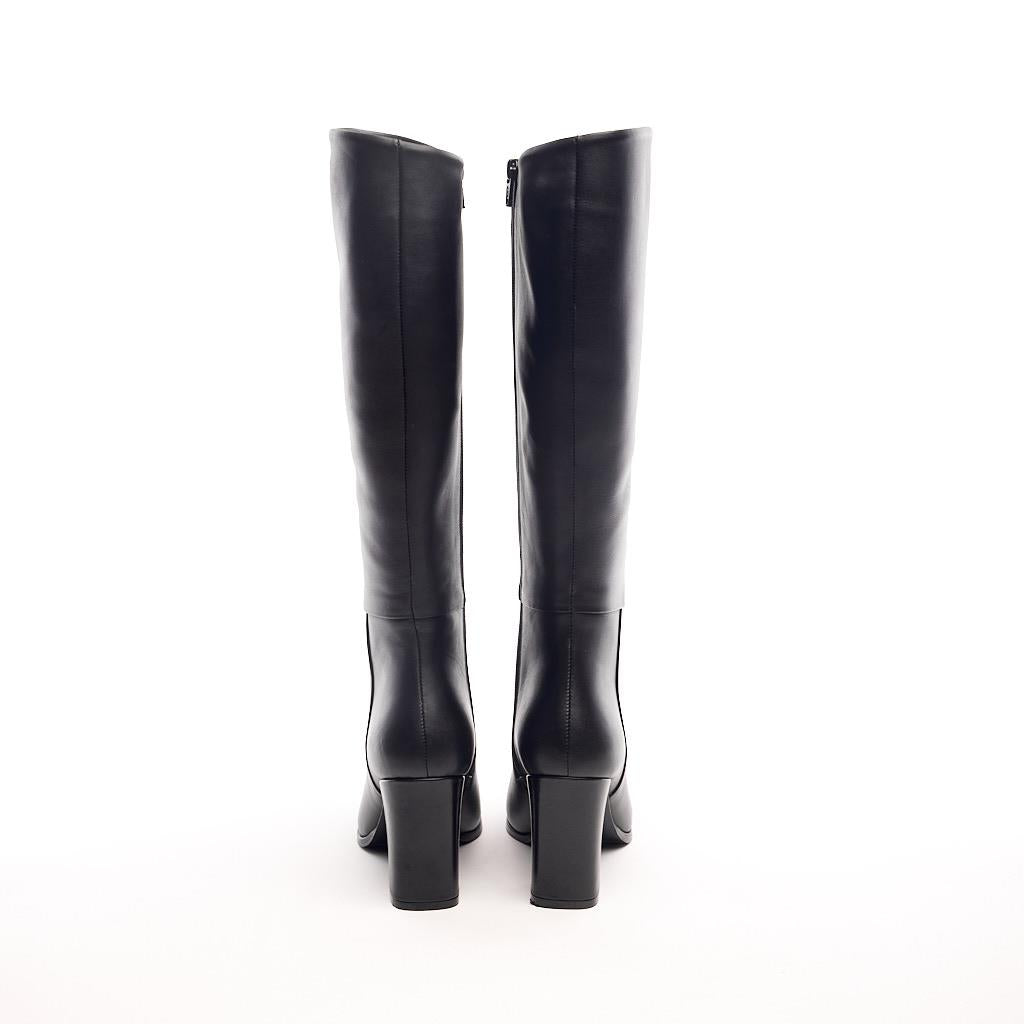 Classic Genuine Leather High Heel Women's Boots 