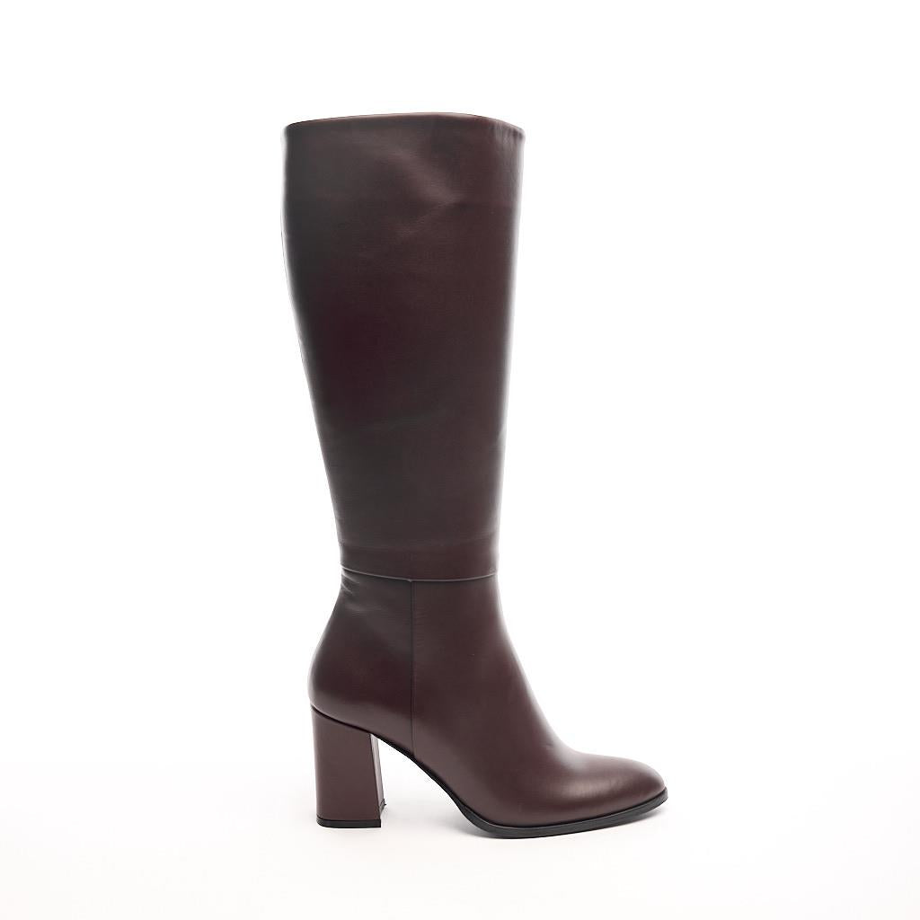 Classic Genuine Leather High Heel Women's Boots 