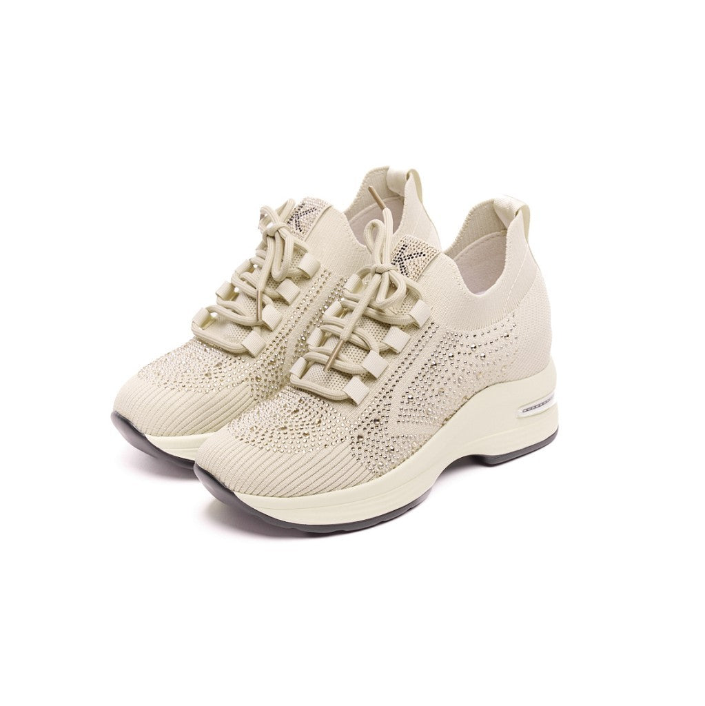 Yüksek Taban Taşlı Kadın Sneaker
