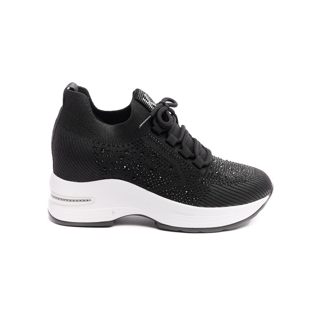 Yüksek Taban Taşlı Kadın Sneaker