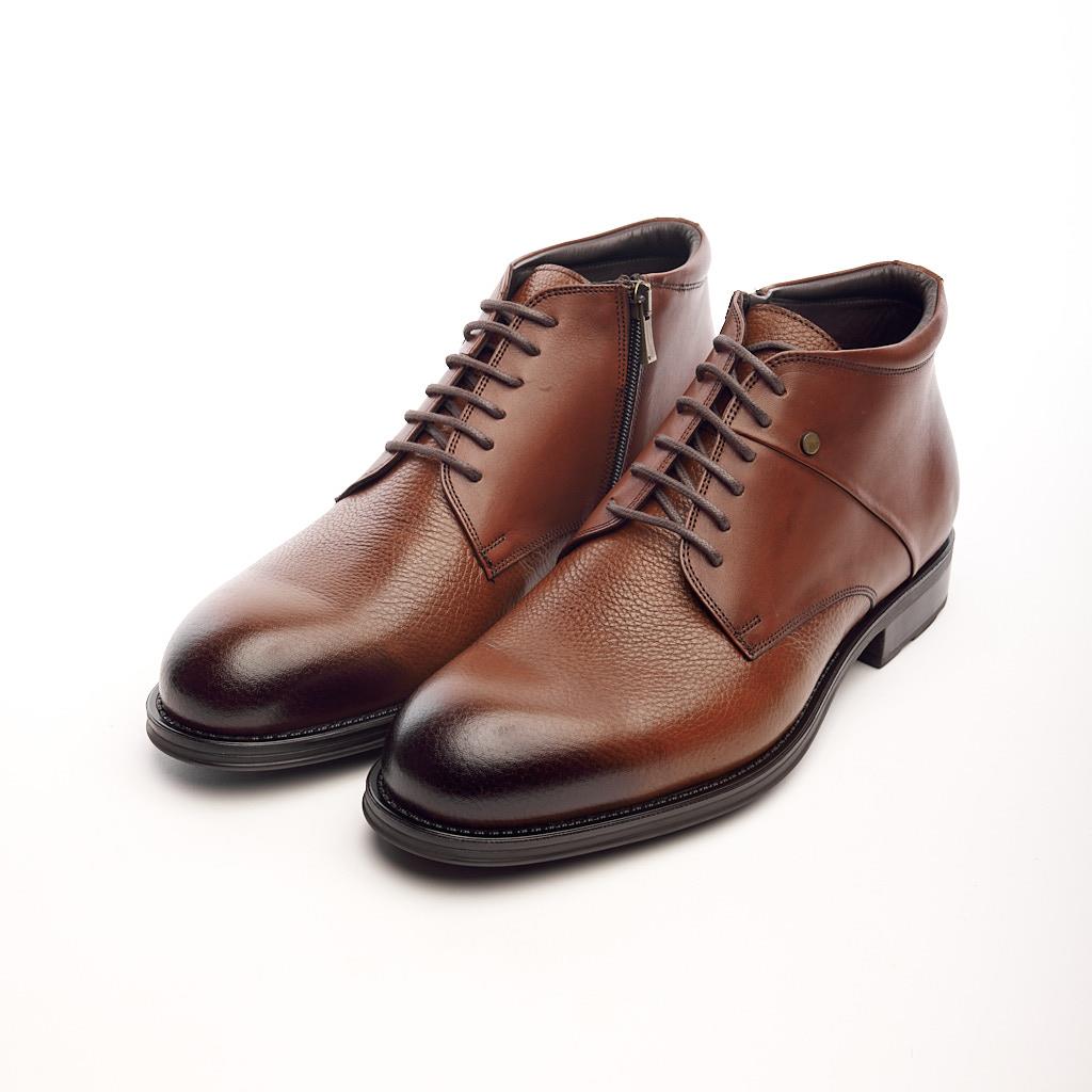 Comfort Sole Zippered Genuine Leather Men's Boots 