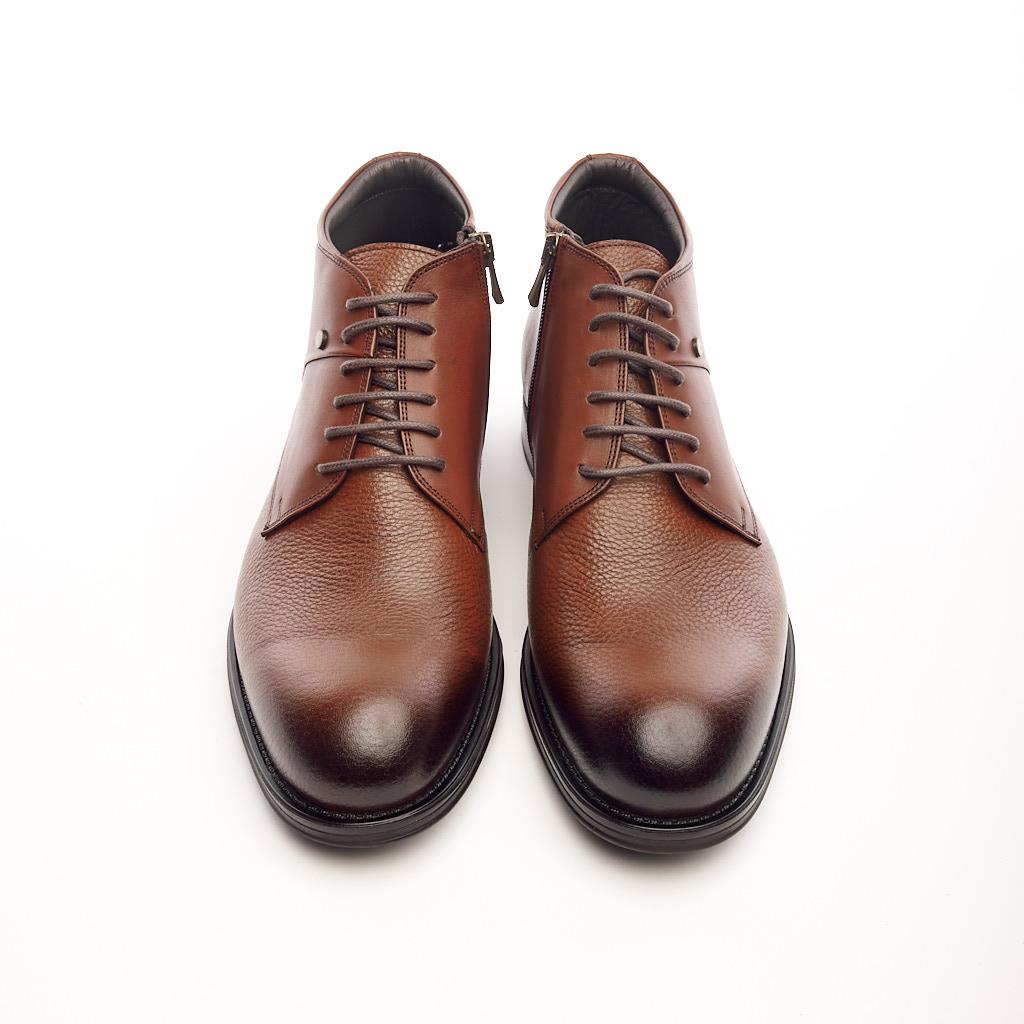 Comfort Sole Zippered Genuine Leather Men's Boots 