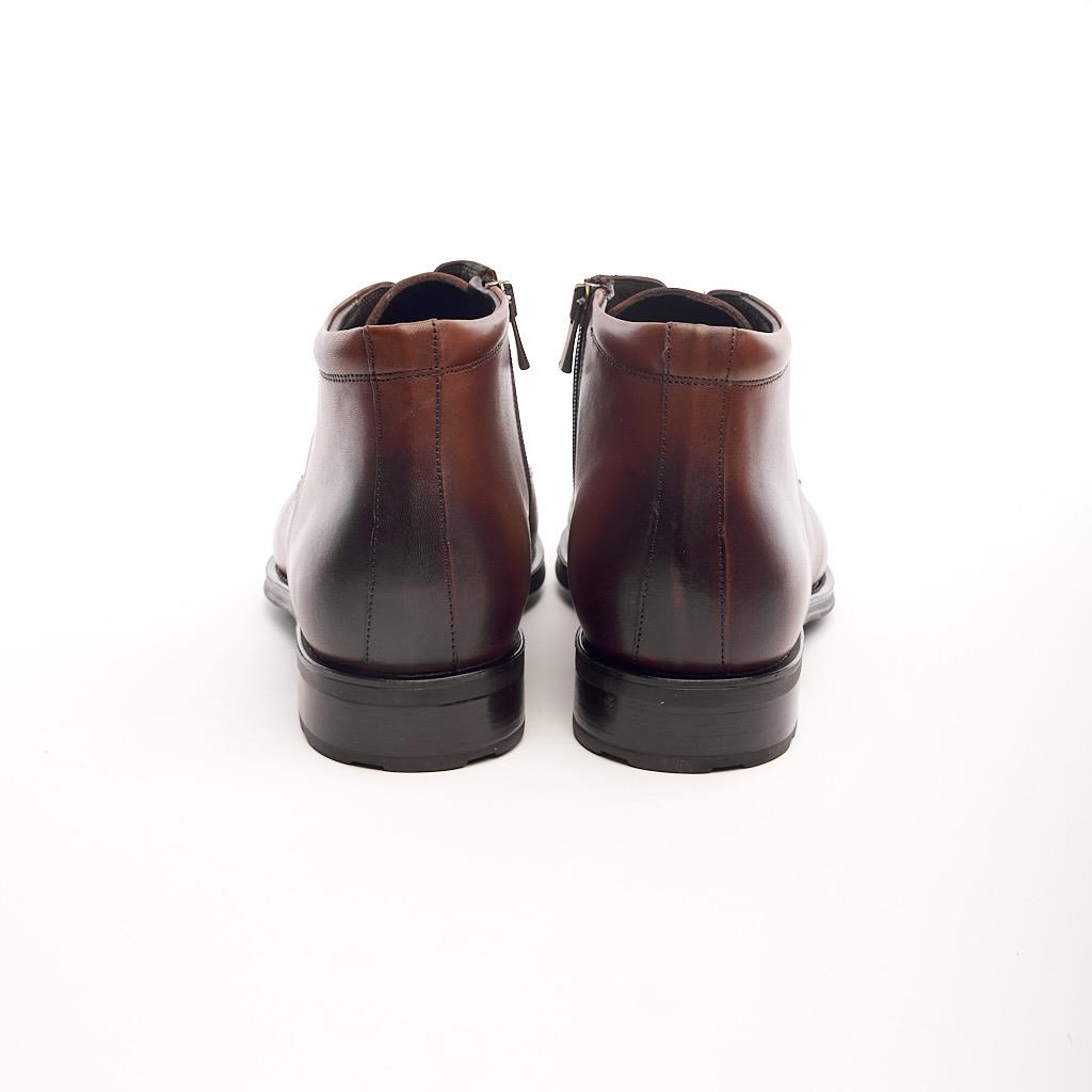Comfort Sole Zippered Genuine Leather Men's Boots 