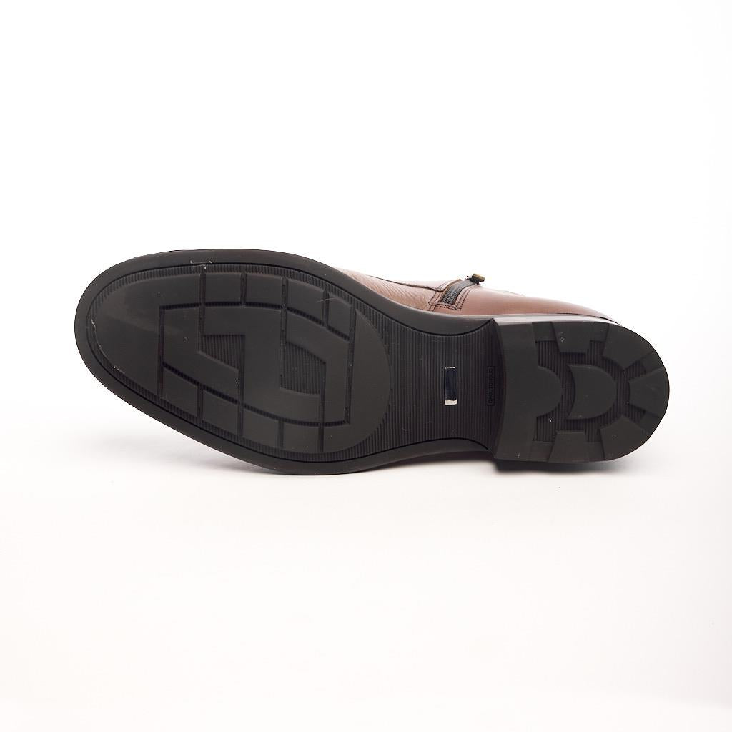 Comfort Sole Zippered Genuine Leather Men's Boots 