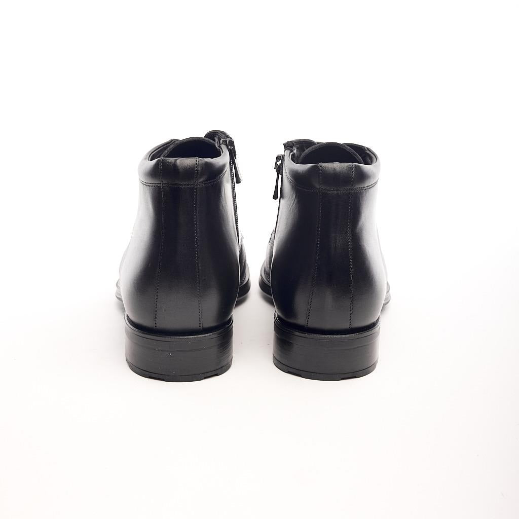 Comfort Sole Zippered Genuine Leather Men's Boots 