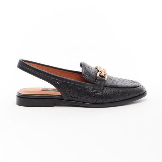 Genuine Leather Buckled Women's Slippers 
