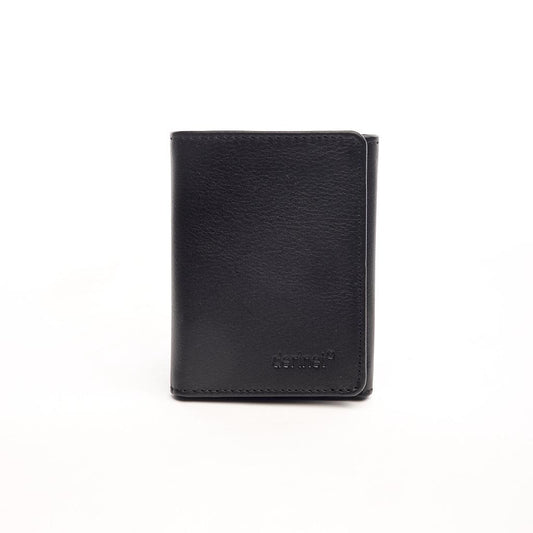 Genuine Leather Vertical Wallet with Card Holder and Money Compartment