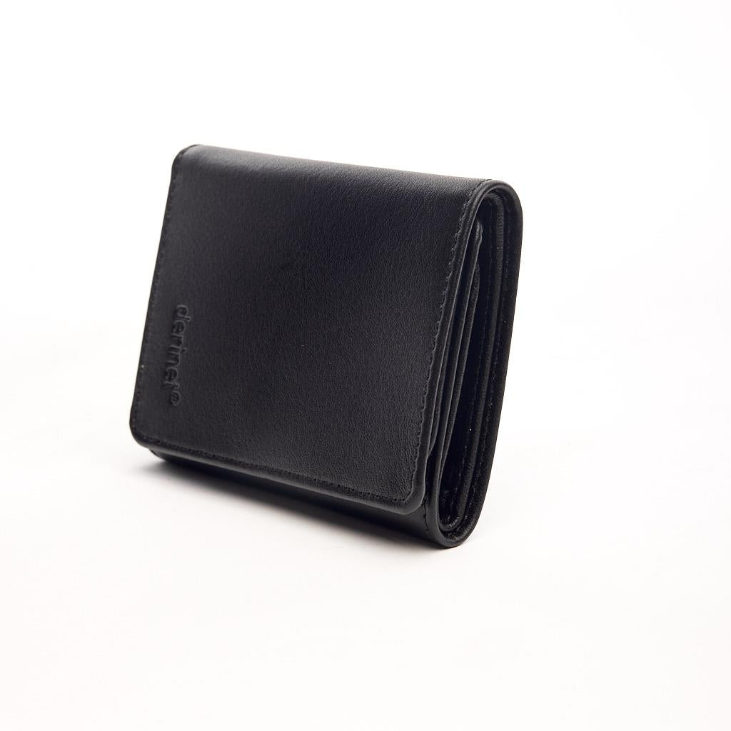 Genuine Leather Vertical Wallet with Card Holder and Money Compartment