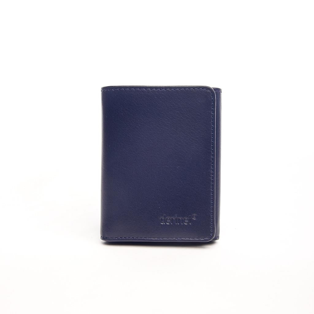 Genuine Leather Vertical Wallet with Card Holder and Money Compartment