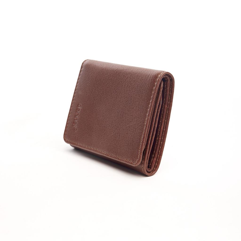 Genuine Leather Vertical Wallet with Card Holder and Money Compartment