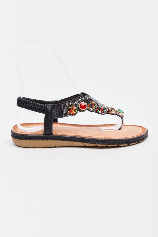 Women's Elastic Colorful Accessory Sandals